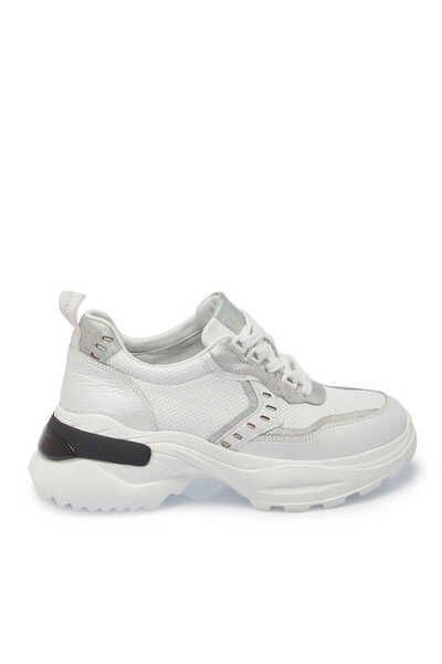 Tergan Beyaz Hakiki Deri Kadın Sneaker - K24I1AY67312-A26