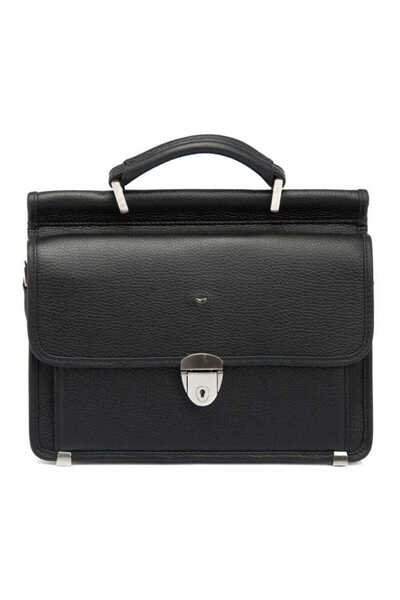 Tergan Siyah Hakiki Deri Erkek Portföy Çantası - S1PC00022126-A41