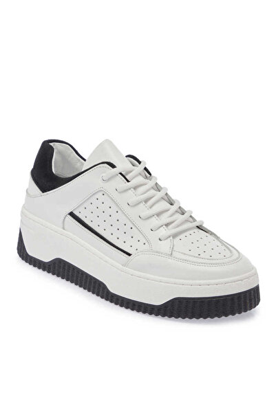 Tergan Beyaz Hakiki Deri Kadın Sneaker - K24I1AY67308-C52