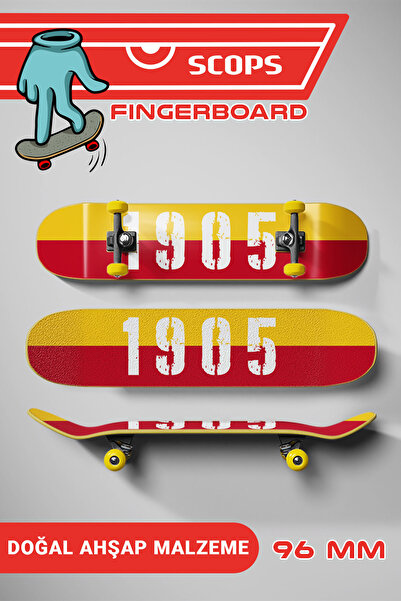 Esginler Design SCOPS Fan Fingerboard – Sarı Kırmızı Taraftar Parmak Kaykay (...