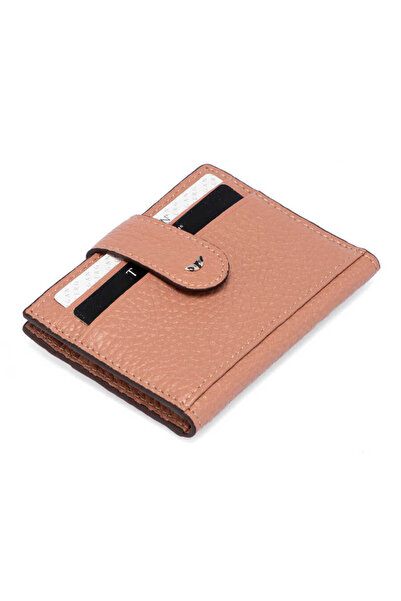 Tergan Suport pentru carduri de credit pentru bărbați din piele naturală pudr...