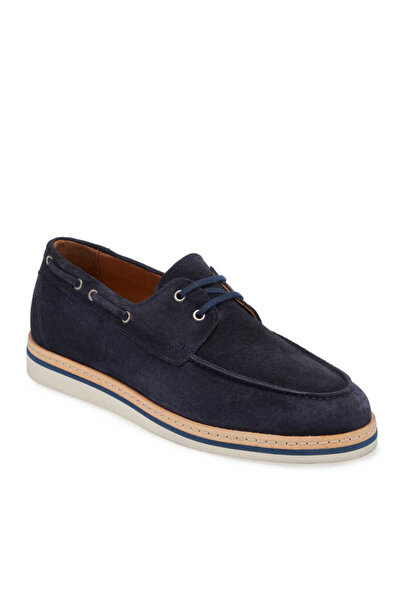 Tergan Lacivert Hakiki Süet Deri Erkek Casual Ayakkabı - E24I1AY56642-D44