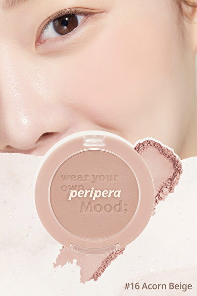 PERIPERA Pastel Tonlarda Sebum Dengeleyici Toz Allık PERIPERA Pure Blushed Sunshine Cheek (16 Acorn Beige)