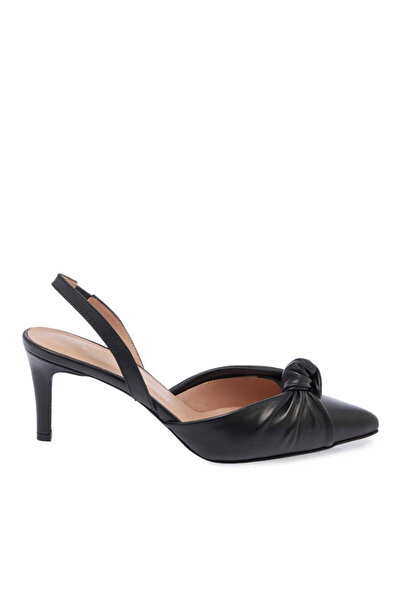 Tergan Siyah Hakiki Deri Kadın Stiletto - K24I1AY67169-A55