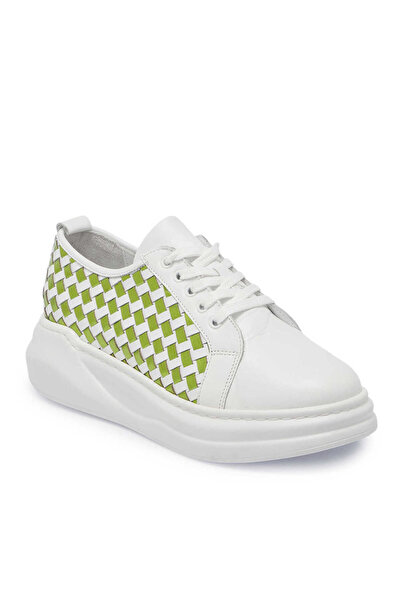 Tergan Beyaz Hakiki Deri Kadın Sneaker - K24I1AY67137-M03