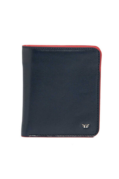 Tergan Navy Blue Genuine Leather Men's Wallet - S1Ce00001594-Z47