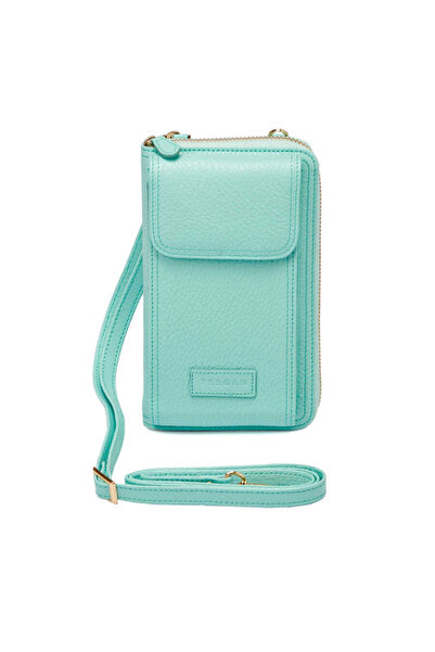 Tergan Mavi Hakiki Deri Kadın Çapraz Askılı Çanta - S23K1BC05810-T9D