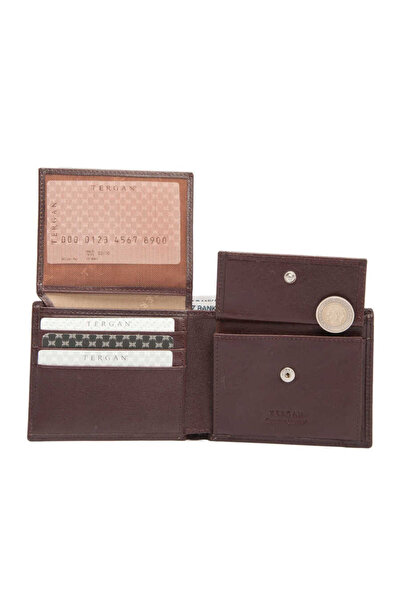 Tergan Ανδρικό πορτοφόλι από γνήσιο δέρμα Tan - S1CE00001254-A99