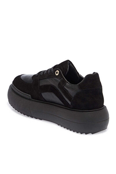 Tergan Siyah Hakiki Deri Kadın Sneaker - K23S1AY66914-W19