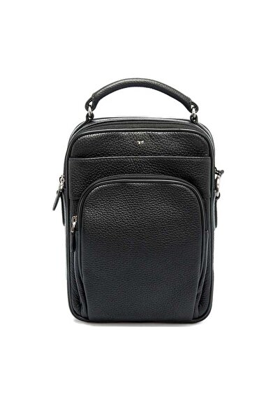 Tergan Black Genuine Leather Men's Crossbody Bag - S1Ac00021200-A6F