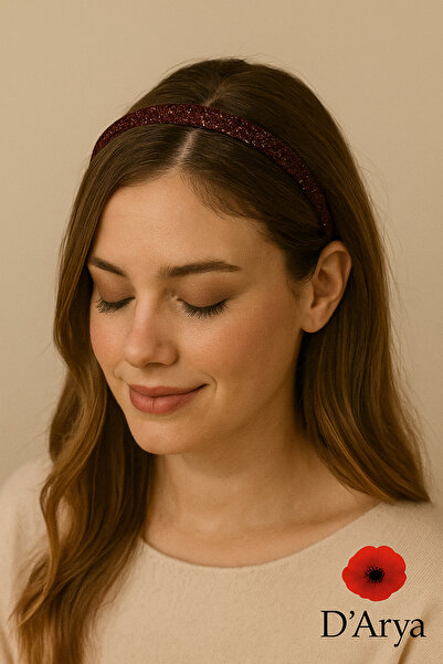 Darya تاج DD588 الأحمر اللامع – إكسسوار شعر براق بتصميم مبتكر لعيد الميلاد، ع...