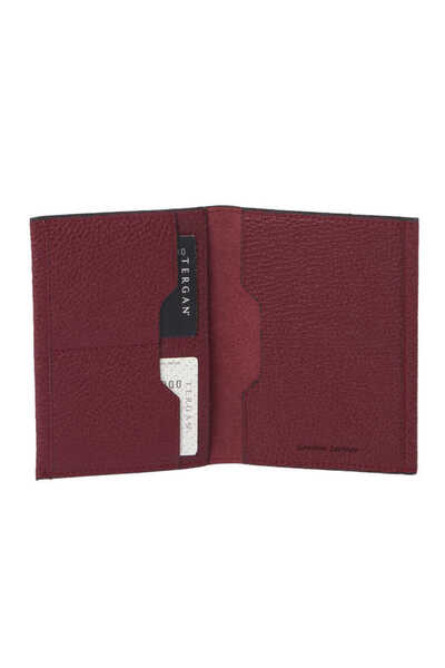 Tergan Claret Red Genuine Leather Unisex Passport Holder - S1Ps00001657-M71