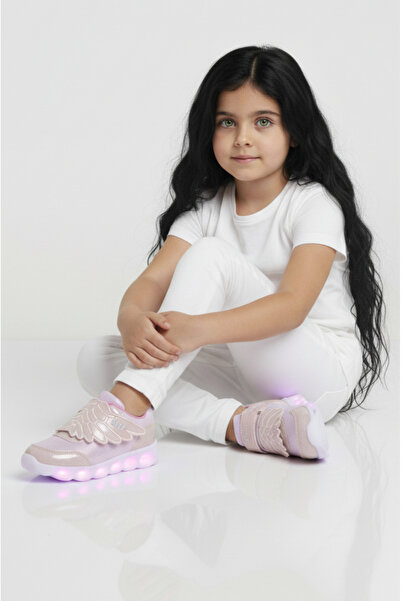 IGOR Bc10001-003 Bella Girl's Lighted Velcro Casual Shoes Powder Rosa