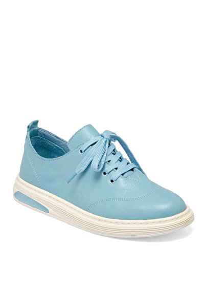 Tergan Mavi Hakiki Deri Kadın Sneaker - K24I1AY67093-J61