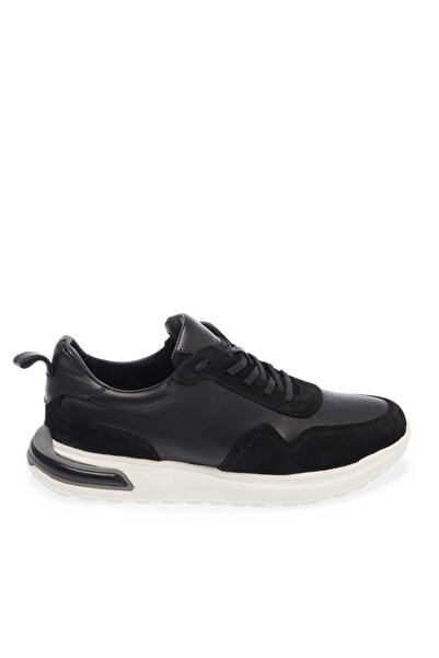 Tergan Siyah Hakiki Deri Erkek Sneaker - E24I1AY56667-W19
