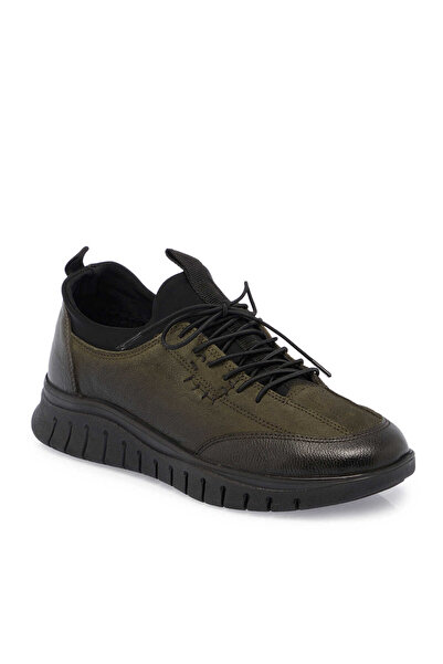 Tergan Yeşil Hakiki Nubuk Deri Kadın Sneaker - K24S1AY67658-H48