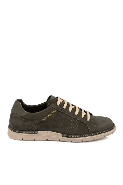 Tergan Haki Hakiki Nubuk Deri Erkek Sneaker - E24I1AY56777-G98