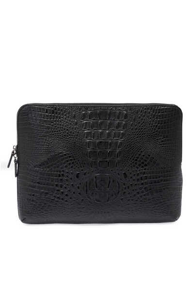 Tergan Μαύρη τσάντα φορητού υπολογιστή από γνήσιο δέρμα Unisex - S1LC00002951-A03