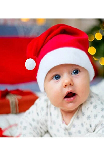 KOSTÜMCE Bebek Noel Baba Şapkası Polar