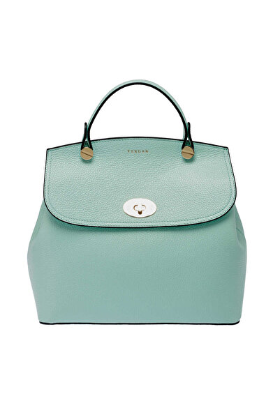 Tergan Mavi Hakiki Deri Kadın Çapraz Askılı Çanta - S25Y1BC79121-T9D