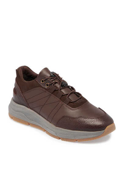 Tergan Kahve Hakiki Deri Erkek Sneaker - E24S1AY57096-A24