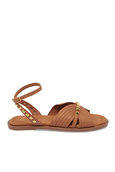 Tergan Taba Hakiki Deri Kadın Sandalet - K25Y1SN67783-A29