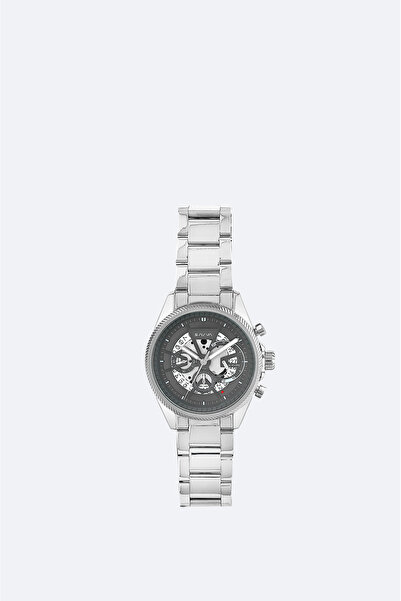 Avva Men's Silver Gift Boxed Metal Band Wrist Watch B009034