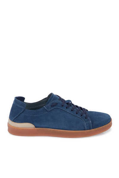 Tergan Mavi Hakiki Süet Deri Erkek Sneaker - E24I1AY56834-C31