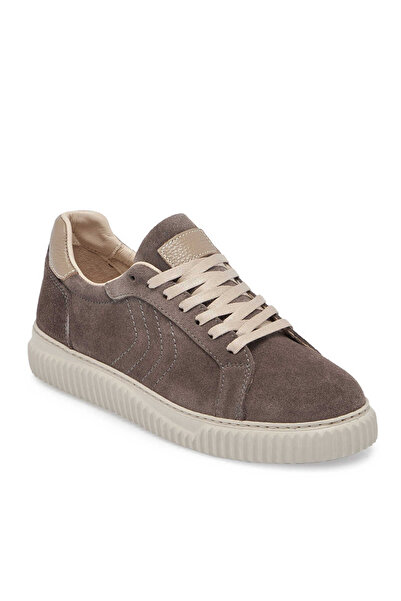 Tergan Bej Hakiki Süet Deri Kadın Sneaker - K24S1AY67593-T86
