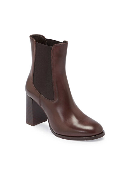 Tergan Kahve Hakiki Deri Kadın Klasik Bot - K24K1BT67651-A24