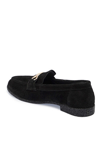 Tergan Siyah Hakiki Süet Deri Kadın Makosen - K24S1AY67739-A01