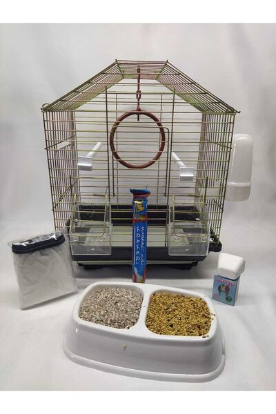 islandtoys Çift Kapılı Kuş Kafesi 30x21x36 yükseklik