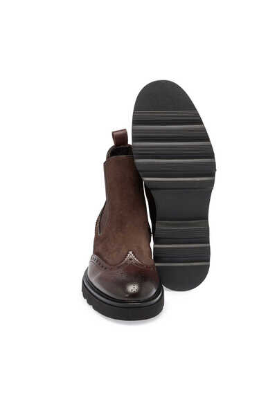 Tergan Kahve Hakiki Deri Erkek Klasik Bot - E24K1BT57044-B90