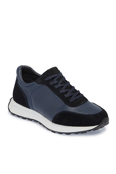 Tergan Lacivert Hakiki Deri Erkek Sneaker - E24S1AY57022-W32