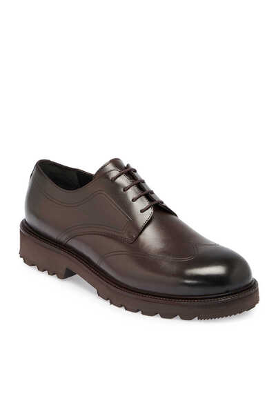 Tergan Kahve Hakiki Deri Erkek Klasik Ayakkabı - E24S1AY57005-B90