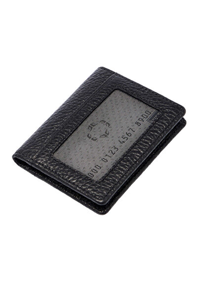 Tergan Black Genuine Leather Unisex Credit Card Holder - S1Kk00001666-A41