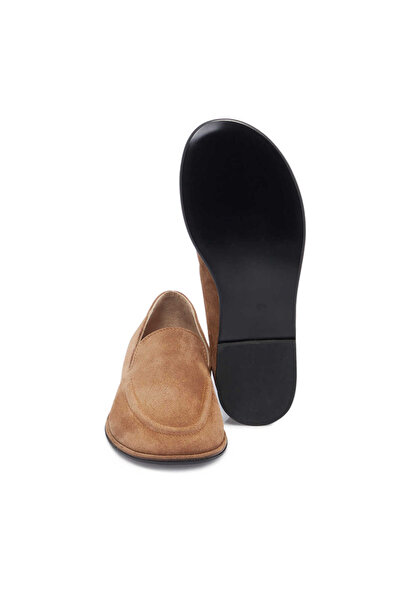 Tergan Kahve Hakiki Süet Deri Kadın Loafer - K25I1AY68042-K58