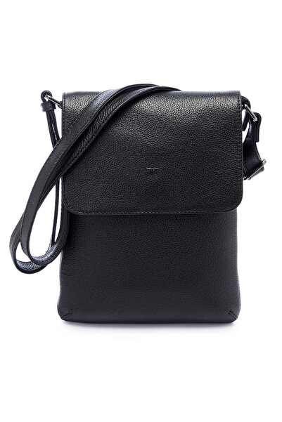 Tergan Siyah Hakiki Deri Kadın Çapraz Askılı Çanta - S1AC00002955-A6F