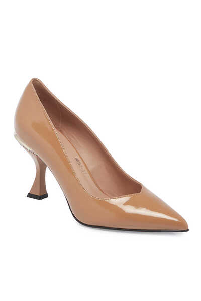 Tergan Kahve Hakiki Rugan Deri Kadın Stiletto - K24S1AY67704-U4K