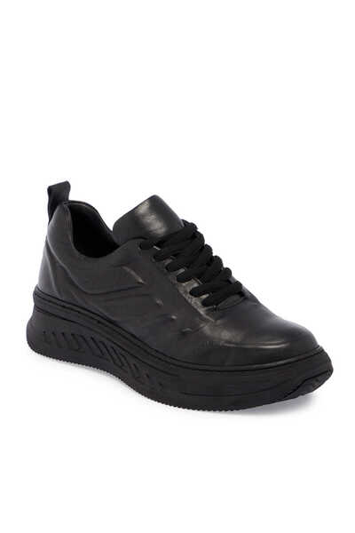 Tergan Siyah Hakiki Deri Kadın Sneaker - K24S1AY67552-A23