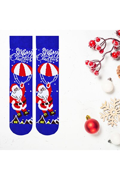 CARNAVAL SOCKS Blue - MerrY Christmas Written New Year's Socks