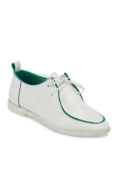 Tergan Beyaz Hakiki Deri Kadın Casual Ayakkabı - K24I1AY67367-A26