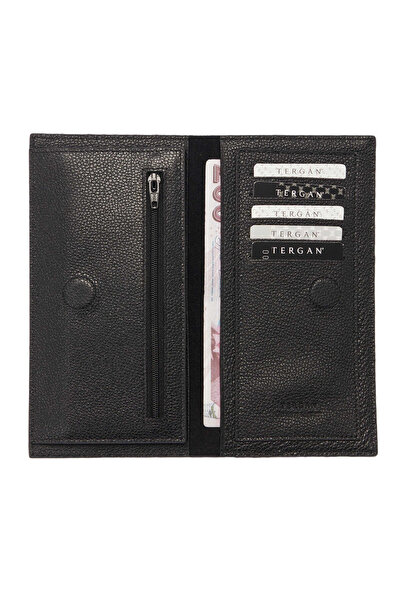 Tergan Black Genuine Leather Men's Wallet - S1Ce00001669-U9G