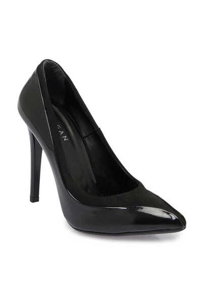 Tergan حذاء نسائي بكعب ستيليتو نباتي أسود - K24I1AY67470-Q4V