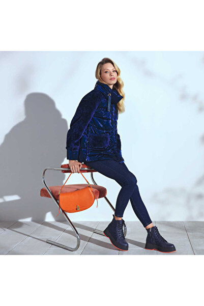 Tergan Turuncu Hakiki Deri Kadın Çapraz Askılı Çanta - S25Y1BC80135-J35