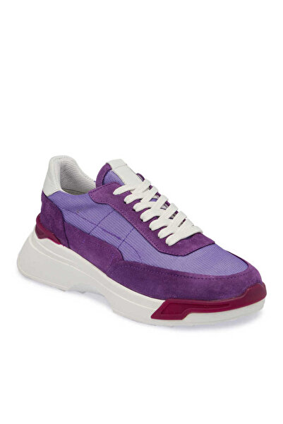 Tergan Mor Hakiki Süet Deri Kadın Sneaker - K24I1AY67370-T6O