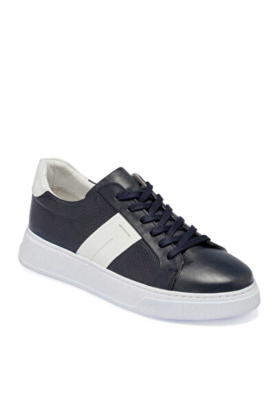 Tergan Lacivert Hakiki Deri Erkek Sneaker - E24I1AY56840-A31
