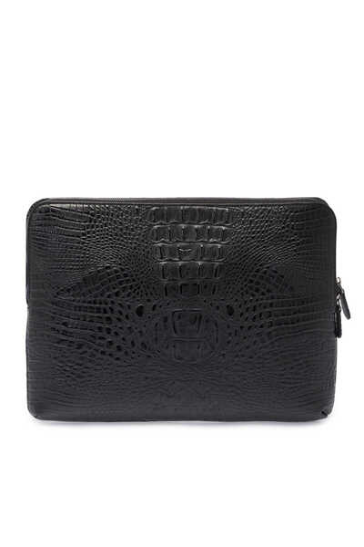 Tergan Μαύρη τσάντα φορητού υπολογιστή από γνήσιο δέρμα Unisex - S1LC00002951-A03