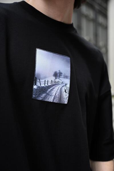 Rocqerx R-5805 Model Single Jersey T-Shirt with Veil and Back Print