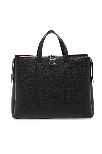 Tergan Siyah Hakiki Deri Kadın El Çantası - S25Y1BC80291-A41